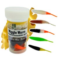 Zite Fishing Wiggle Worm Allround Mix Käse 5,5 cm 10...