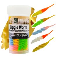 Zite Fishing Biggle Worm Schock Mix Käse 6,5 cm 8...
