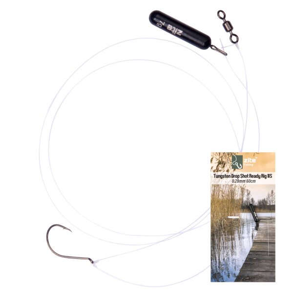 Zite Fishing Tungsten Drop Shot Ready Rig #S
