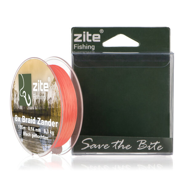 Zite Fishing Angelschnur Geflochten 8fach Zander Schnur 0,14mm
