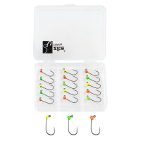 Zite Fishing Tungsten ProSharp Jighaken Set #4 Neon