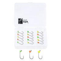 Zite Fishing Tungsten ProSharp Jighaken Set #6 Neon