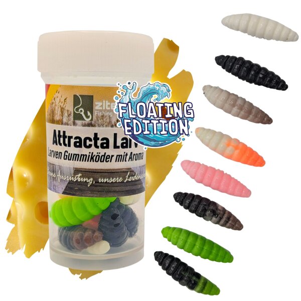 Zite Fishing Attracta Larv Allround Mix Floating Edition Käse 3,5 cm 8 Stück