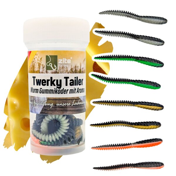 Zite Fishing Twerky Tailer Dark Mix Käse 7 cm