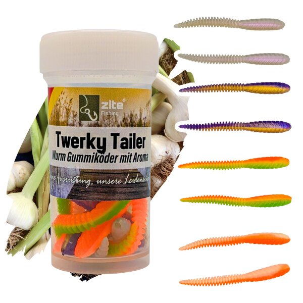 Zite Fishing Twerky Tailer Shiny Mix Knoblauch 7 cm