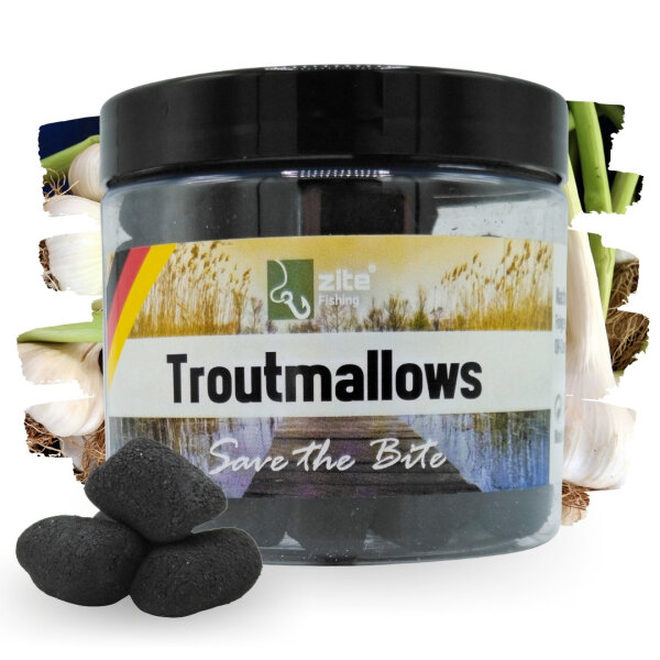 Zite Fishing Troutmallows Knoblauch schwarz 40 g