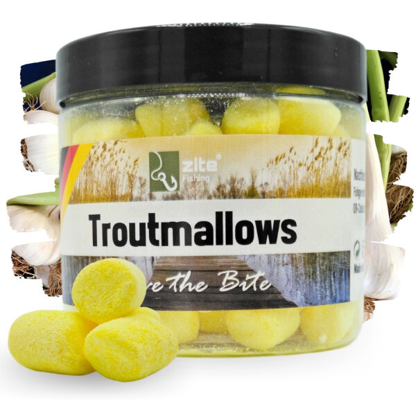 Zite Fishing Troutmallows Knoblauch gelb 40 g
