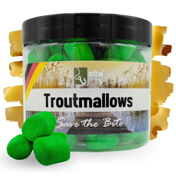 Zite Fishing Troutmallows Käse grün 40 g
