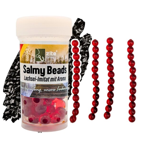 Zite Fishing Salmy Beads Pellet rot 8 mm 60 Stück