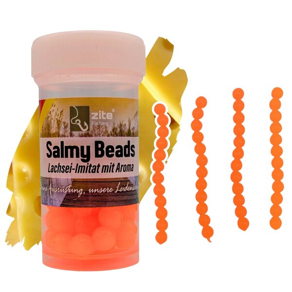 Zite Fishing Salmy Beads Käse orange 8 mm 60 Stück