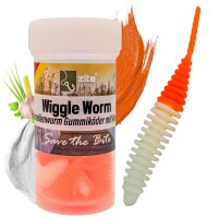Zite Fishing Wiggle Worm Sweet Orange Knoblauch 5,5 cm 10...