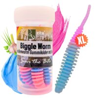 Zite Fishing Biggle Worm Hellblau Rosa Knoblauch 6,5 cm 8...