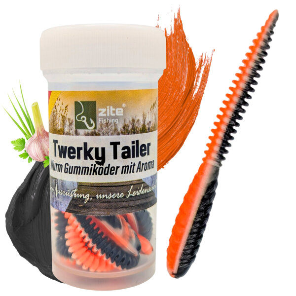 Zite Fishing Twerky Tailer Turbo Knoblauch 7 cm 8 Stück