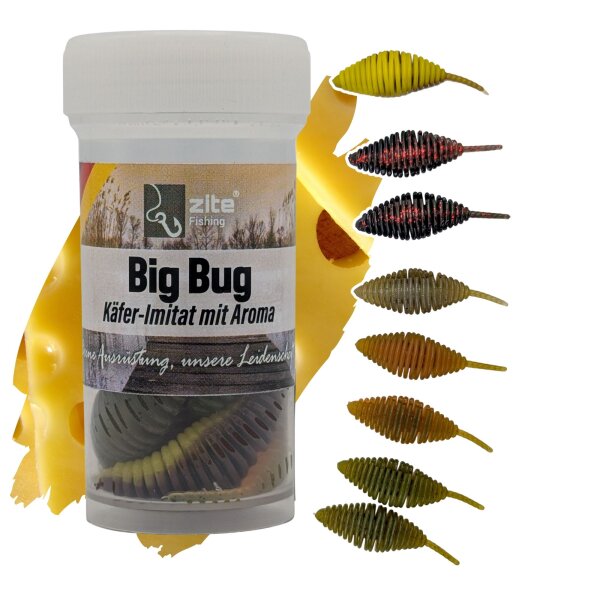Zite Fishing Big Bug Natur Mix Käse 8 Stück