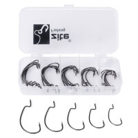 Zite Fishing Offset Haken Sortiment in Box 30 Stück