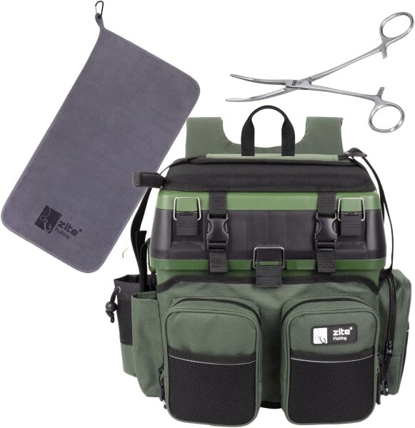 Zite Fishing Angel-Zubehör-Set L Koffer+Tuch+Zange