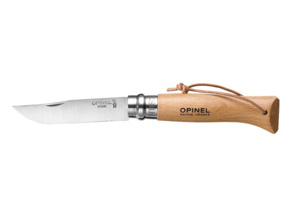 Opinel Messer No. 8 Inox mit Schlaufe Natur