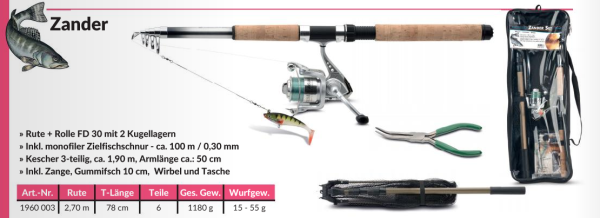 Westline Sunrise Zander 270 15-55g Combo Set