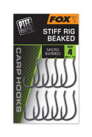 Fox PTFE Coated Hooks Stiff Rig Beaked Size 4