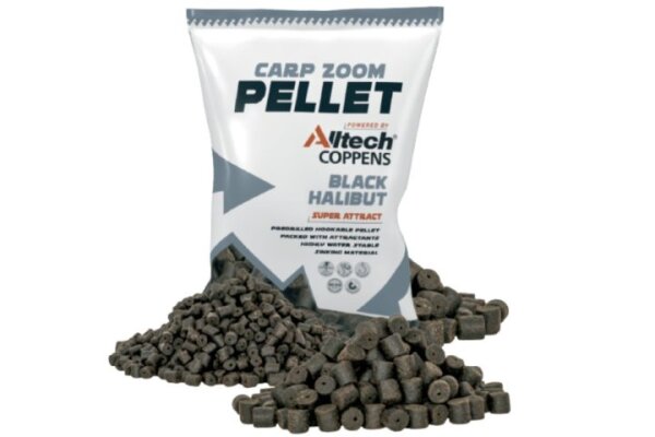 CarpZoom Pellet Black Halibut 15mm 800g NEW