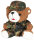 MFH Teddybär, mit Anzug und Mütze, flecktarn, ca. 28 cm