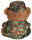 MFH Teddybär, mit Anzug und Mütze, flecktarn, ca. 28 cm