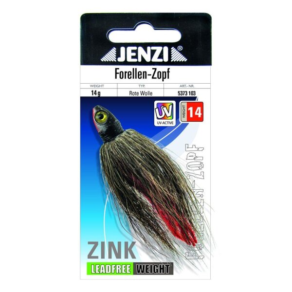 Jenzi Forellen-Zopf, 14g,Gold-Black