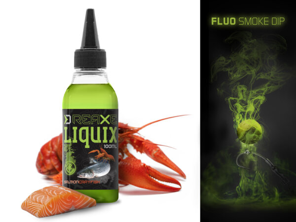 DELPHIN Fluo dip D SNAX LiquiX / 100ml Lachs – Krebs