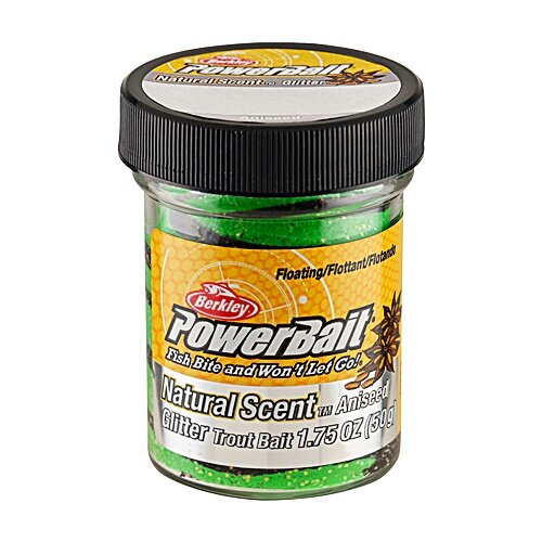 Berkley Powerbait Trout Bait Anise Black and Spring Green