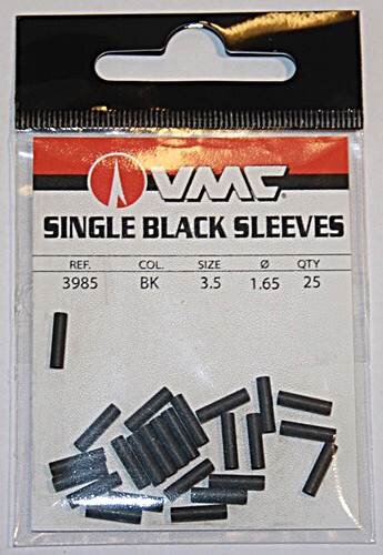 VMC Single Black Sleeves Gr.2 Klemmhülsen 1,19mm 25 Stück