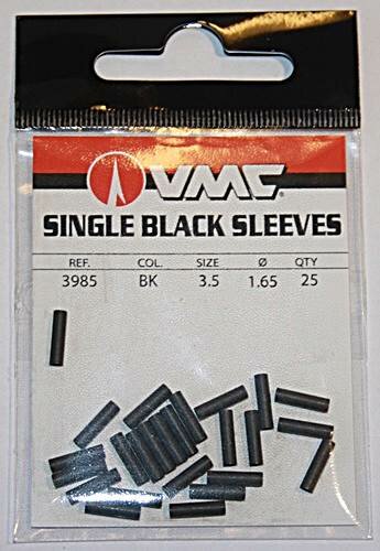 VMC Single Black Sleeves Gr.3 Klemmhülsen 1,40mm 25 Stück