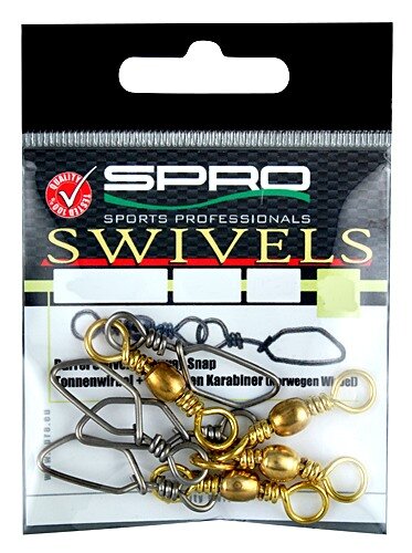 Spro Barrel Swivel+Norway Snap 15kg 10 Meereswirbel