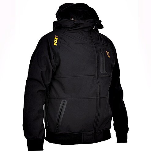 Fox Collection Shell Hoody Black/Orange Gr.XXL Softshelljacke