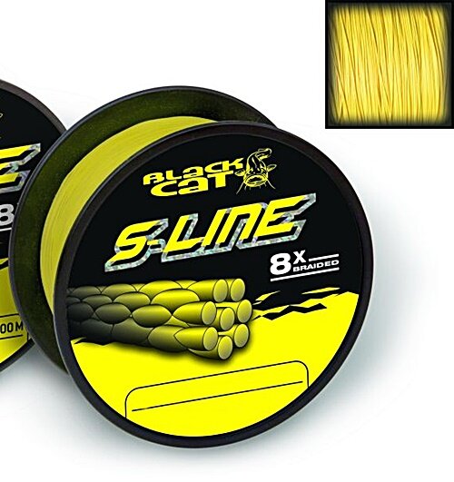 Black Cat S-Line 400m 0,45mm 50kg 110lbs gelb