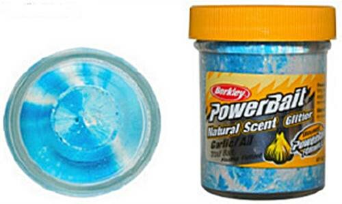 Berkley Power Bait Dough natural scent Garlic - Neon Blue