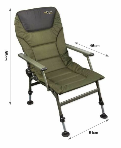 CarpSpirit Level Chair Pedded with Arms