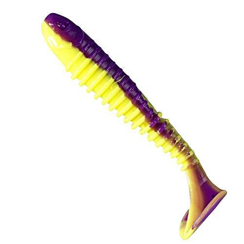 Berkley Flex-Rib Shad 2,5"/6,5cm Purple Chartreuse 1 Stück Gummifisch mit Rippen