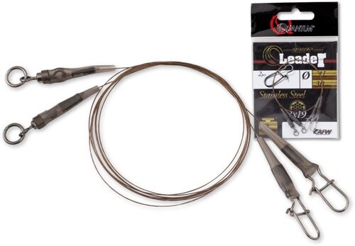 Quantum Q-Leader Edelstahl camo steel 5kg, 30cm, 11lbs 2Stück