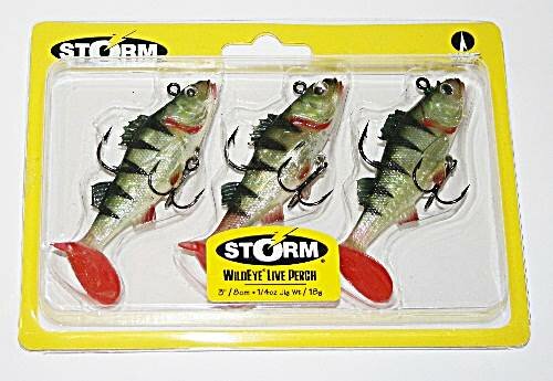 Storm WildEye Live Perch 8cm 18g Perch 3 Stück Gummifische