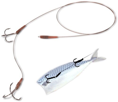 Quantum Mr. Pike Bottom Rig Leader camo 4/2 14kg,30lbs