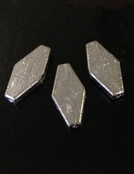 3 Stück Sargblei 50g Grundblei, Durchlaufblei