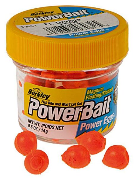 Berkley Power Bait Eggs fluo orange Lachseier Forellenköder Barschköder