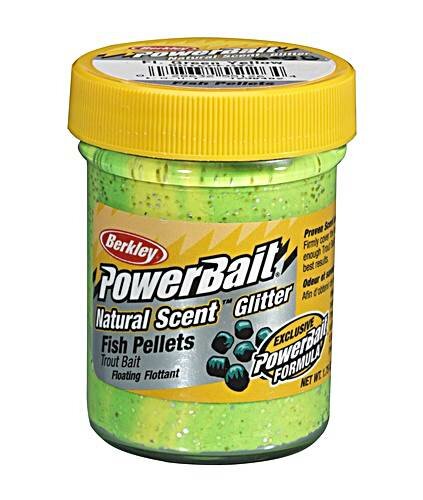 Berkley Power Bait Trout Bait Natural Scent Fluo Green Yellow Fish Pe