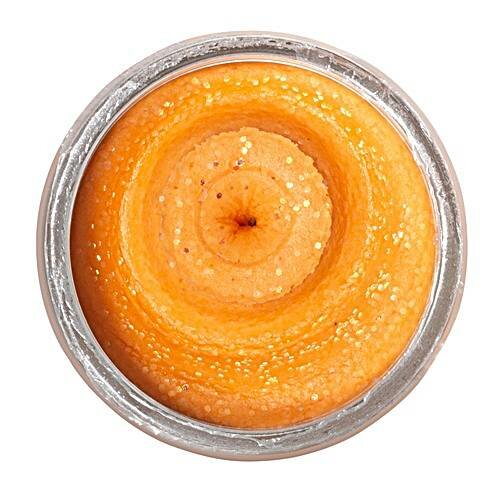 Berkley Power Bait Trout Bait Natural Scent Fluo Orange Bloodworm Glitter Forellen-Teig 50g