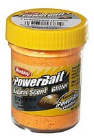 Berkley Power Bait Trout Bait Natural Scent Fluorescent Orange Crustacea Glitter Forellen-Teig 50g