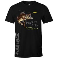 Fladen T-shirt Hungry Zander black S