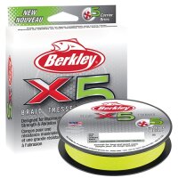 Berkley X5 Braid 300m 0,25mm 27,0kg flame green
