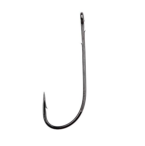 Gamakatsu Worm 36 Hooks black Gr.4/0 - Wurmhaken mit Öhr