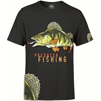 Fladen T-shirt Greedy Perch black M