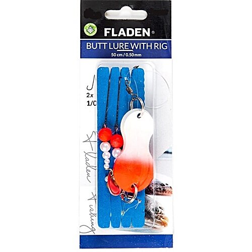 Fladen Butt lure w rig 80g 55cm line 0.50mm 1/0 red/white